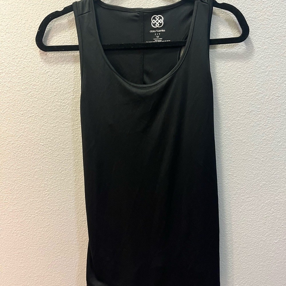 Black workout tank top on a size medium.
